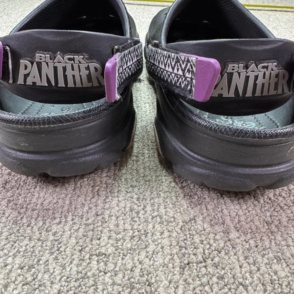 Marvel x Crocs All-Terrain Black Panther Clogs‎ Black Wakanda Forever M8 W10